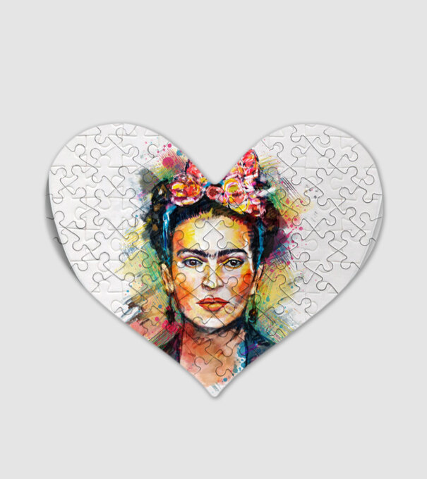 Frida Kahlo model alb pe tricou
