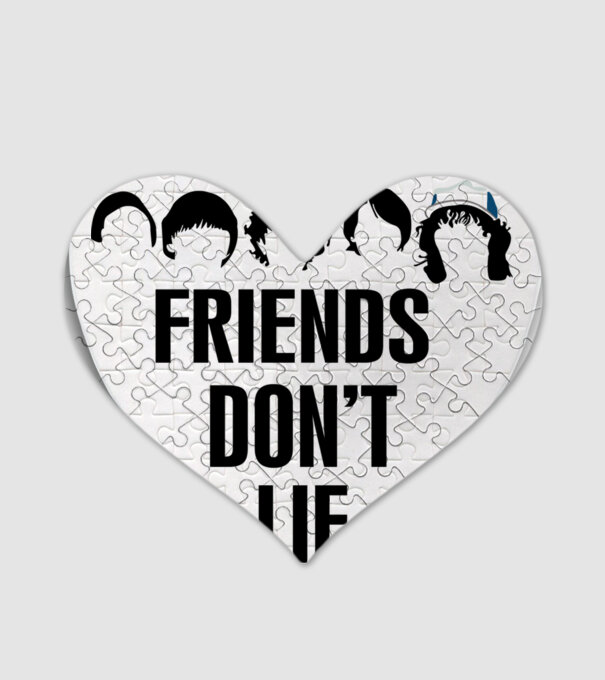 friends dont lie stranger things model alb pe tricou
