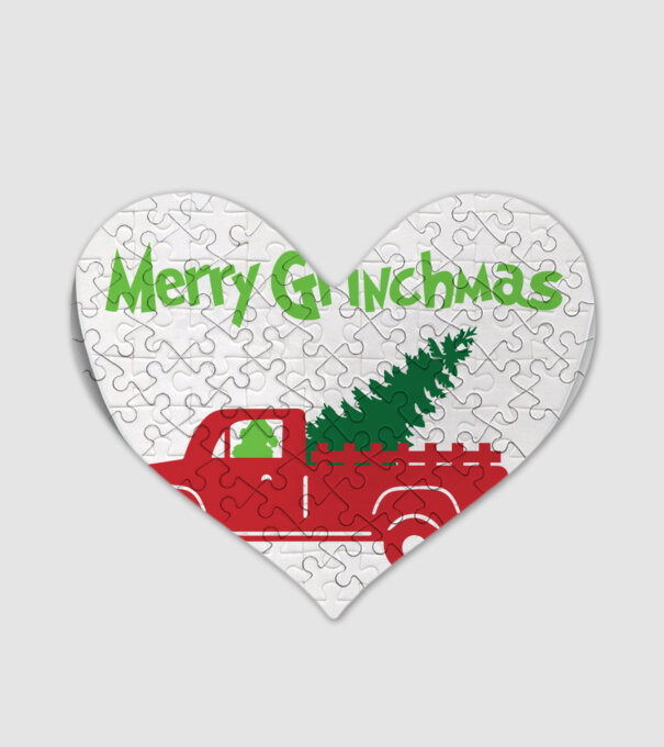 Grinchmas truck model alb pe tricou
