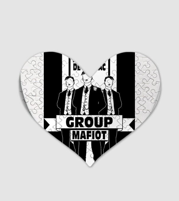 Group Mafiot model alb pe tricou
