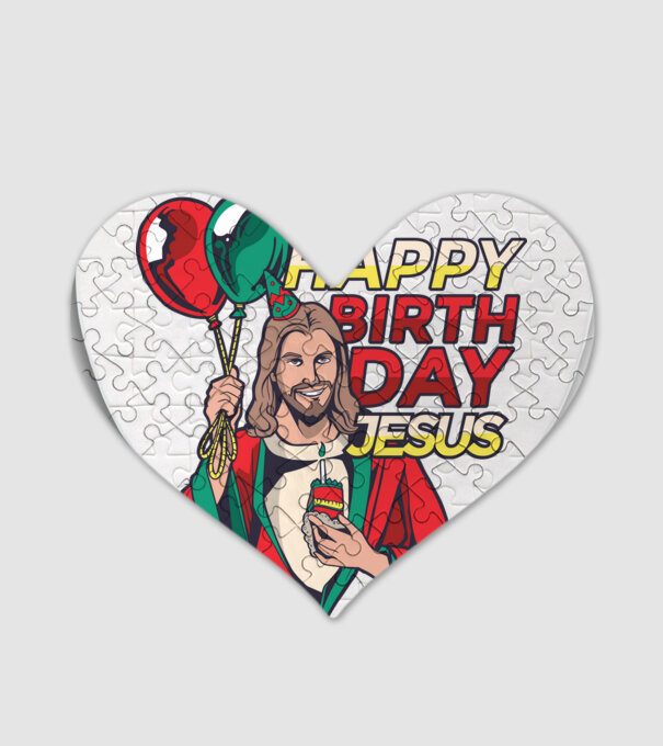 Happy Birtday Jesus! model alb pe tricou
