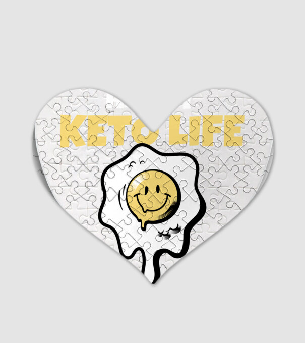 HAPPY KETO LIFE model alb pe tricou