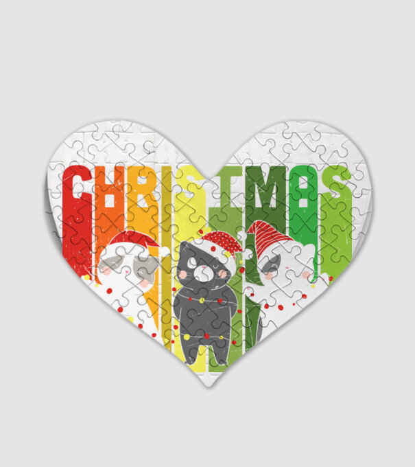 Have a purrfect christmas model alb pe tricou