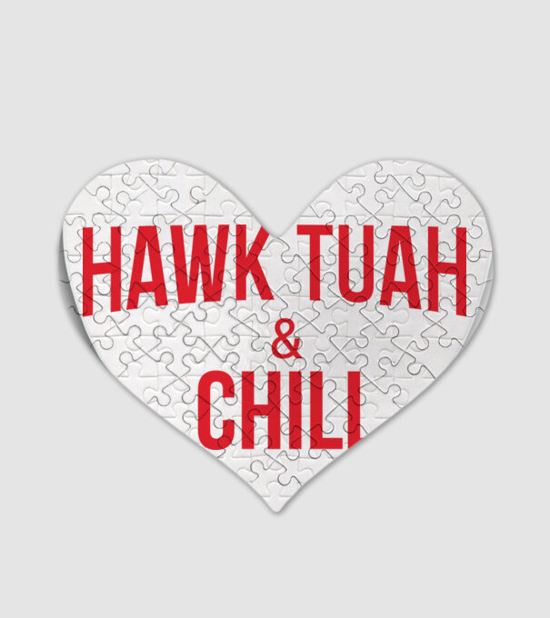Hawk tuah and chill red netflix model alb pe tricou