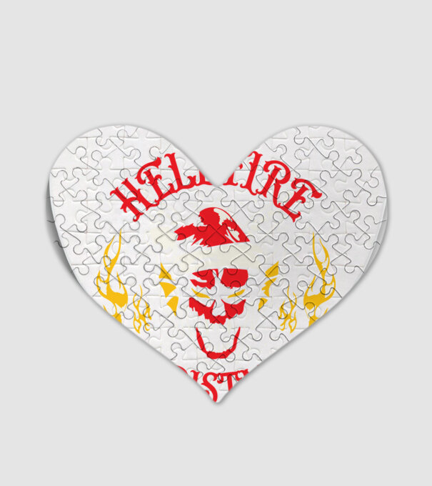 Hellfire Christmas model alb pe tricou