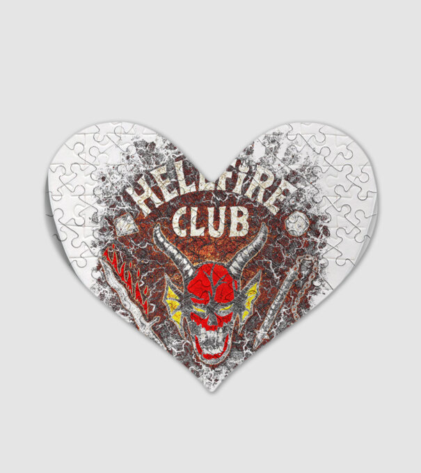 hellfire club stranger things model alb pe tricou