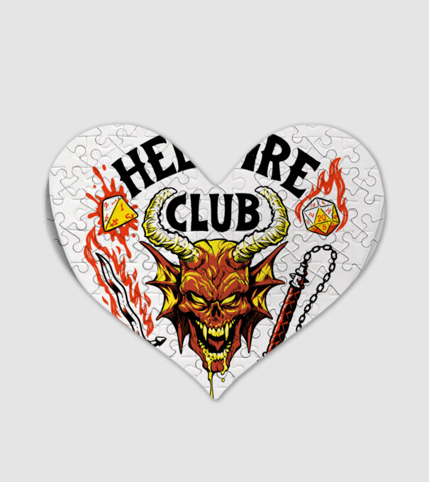 Hellfire ok model alb pe tricou