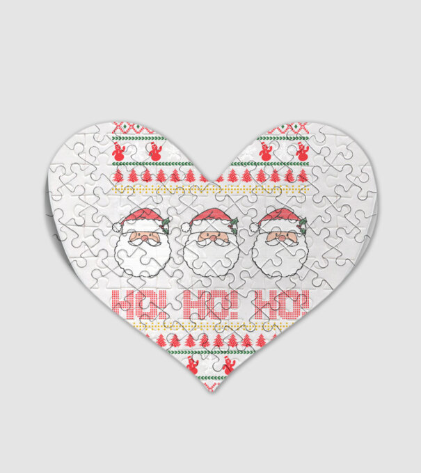 Ho-Ho-Ho model alb pe tricou