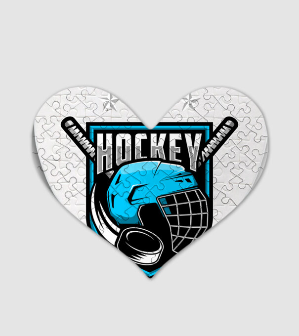 Hockey model alb pe tricou