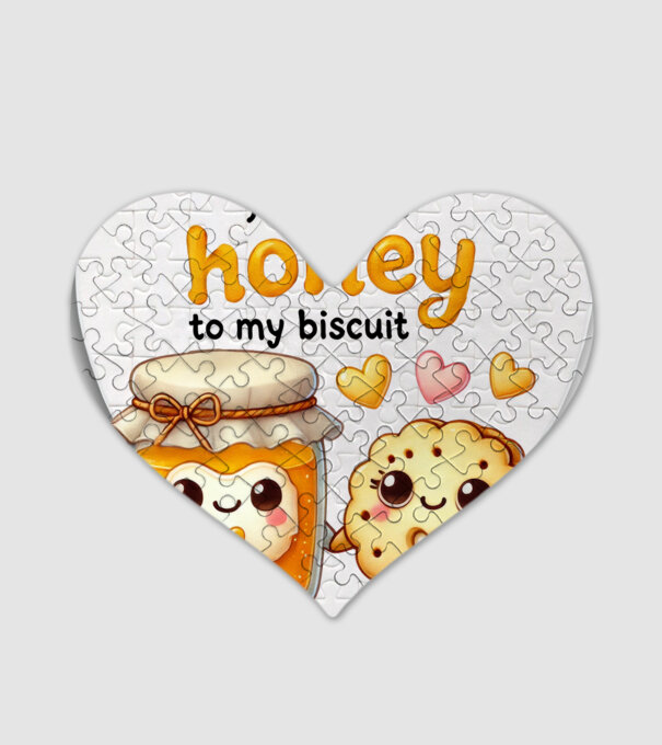 Honey to my Biscuit model alb pe tricou