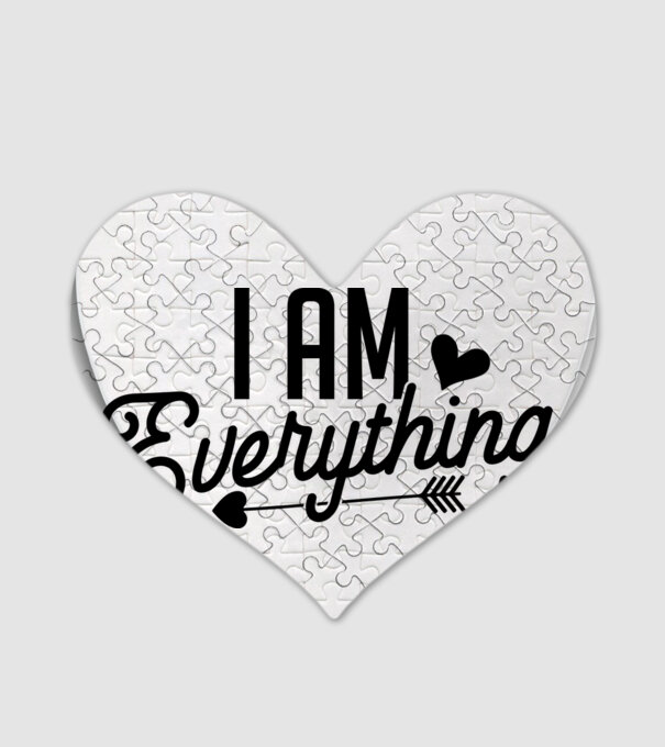 I am everything model alb pe tricou