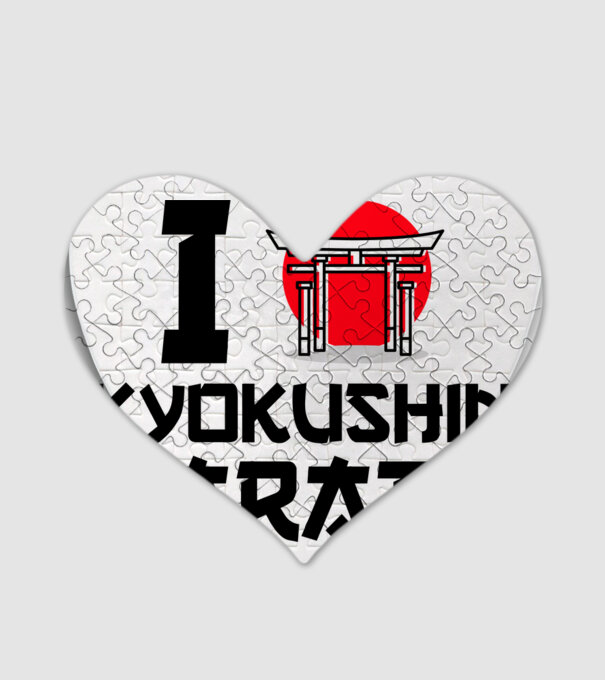 I love Kyokushin Karate model alb pe tricou
