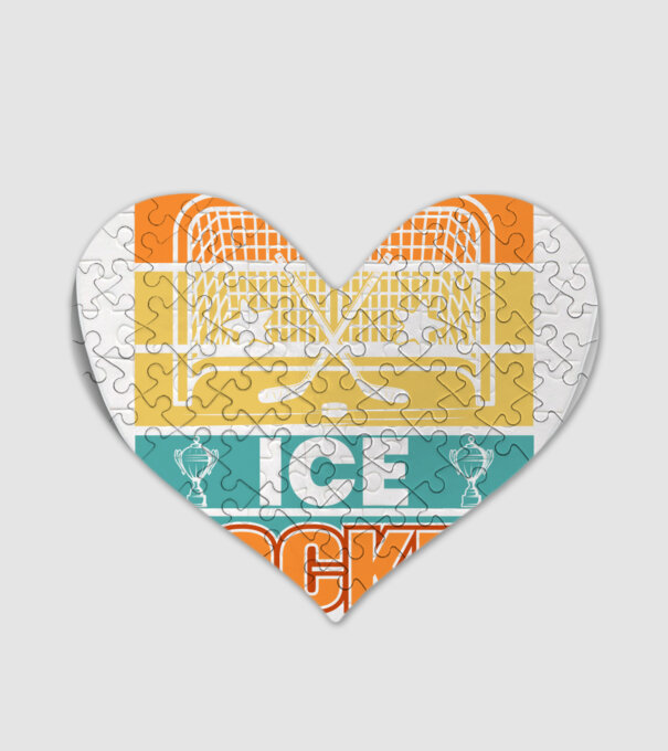 Ice Hockey model alb pe tricou
