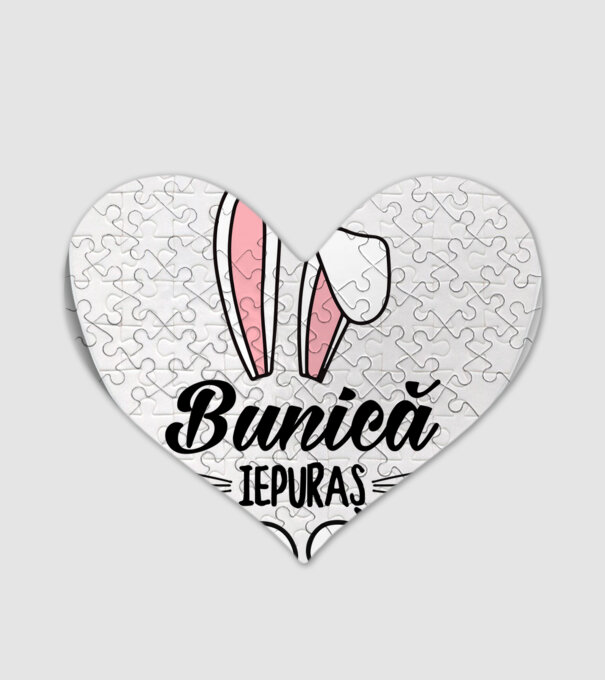iepuraș bunică model alb pe tricou