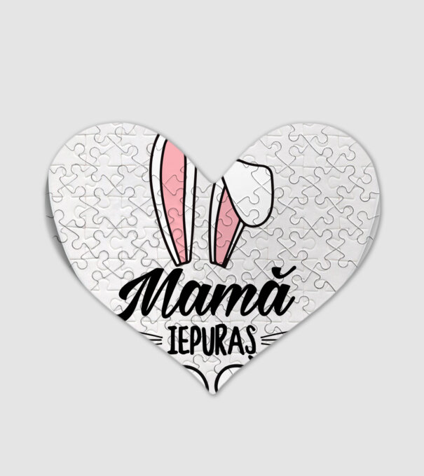 iepuraș mamă model alb pe tricou