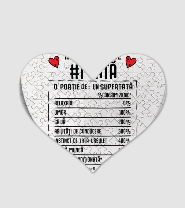 Ingrediente Tată model alb pe tricou