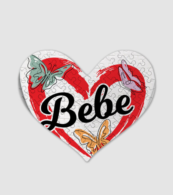 Bebe model alb pe tricou