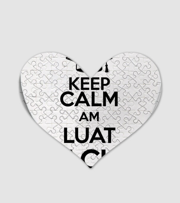 Keep calm, am luat bacul model alb pe tricou