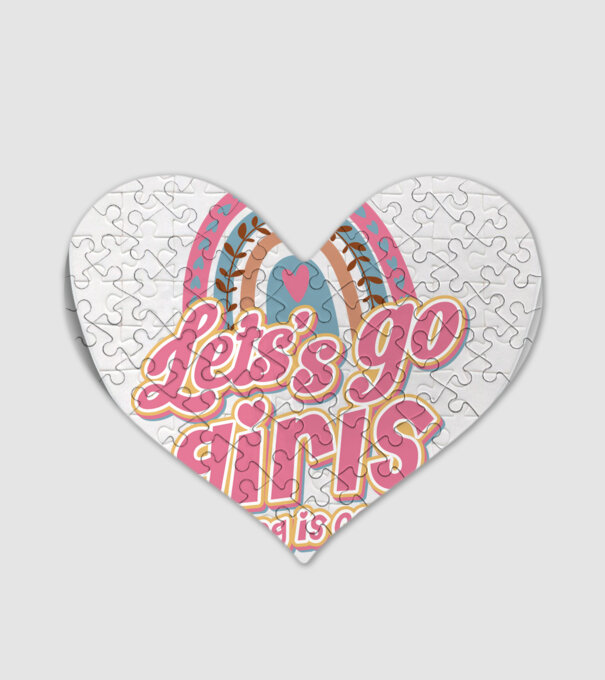 Lets go girls model alb pe tricou