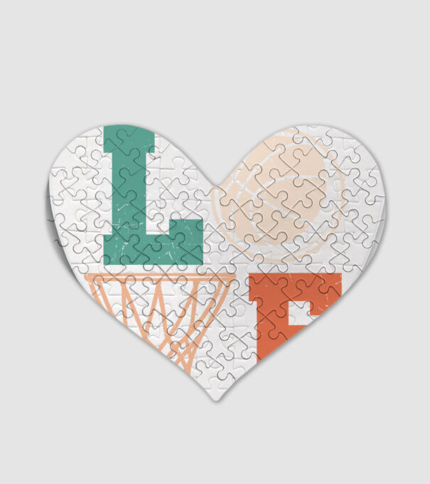 LOVE basketball model alb pe tricou