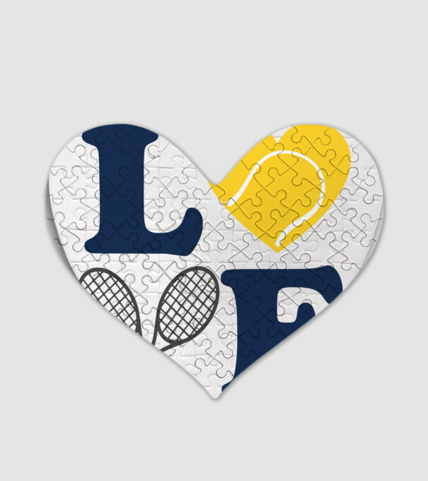 LOVE Tennis model alb pe tricou