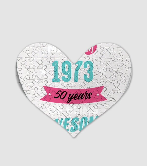 MADE IN 1973 model alb pe tricou