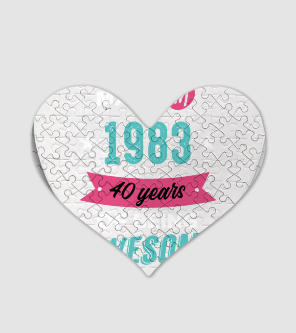 MADE IN 1983 model alb pe tricou