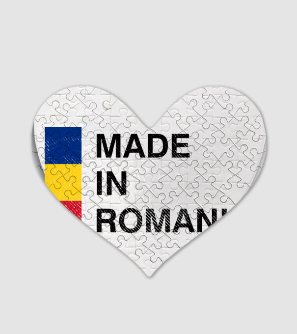 made in romania model alb pe tricou