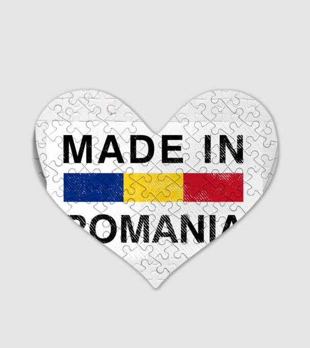 made in romania model alb pe tricou