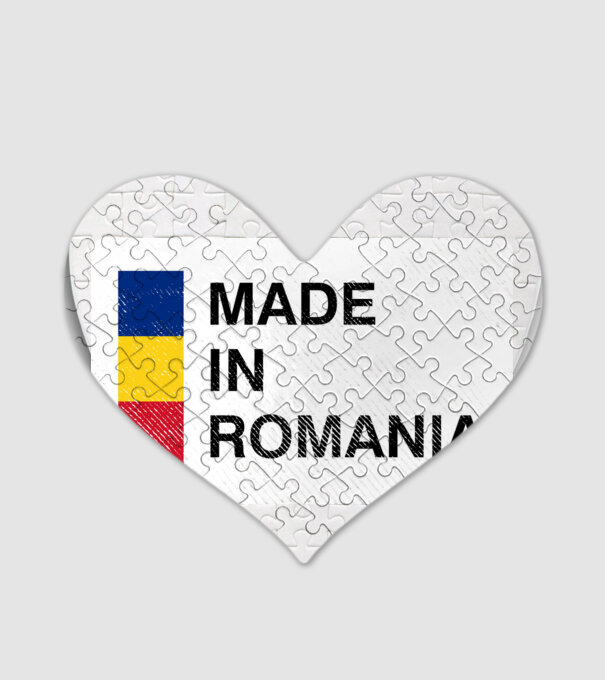 made in romania model alb pe tricou