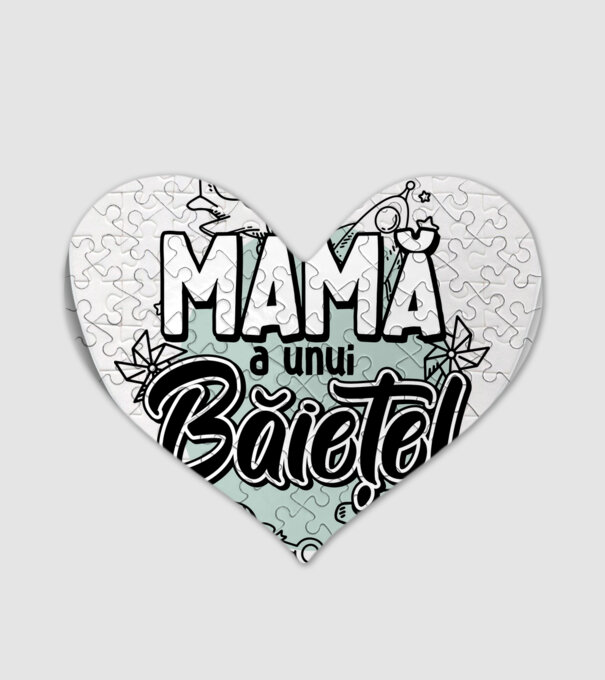 Mamă a unui băiețel model alb pe tricou