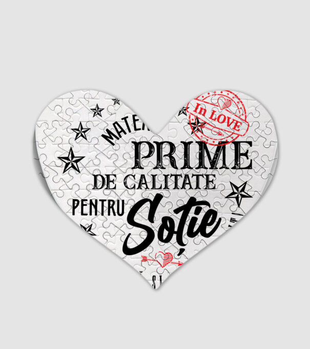 Materii prime de calitate pentru soție model alb pe tricou