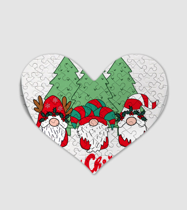 Merry christmas gnomes model alb pe tricou