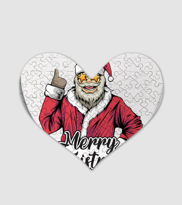 Merry christmas Santa model alb pe tricou