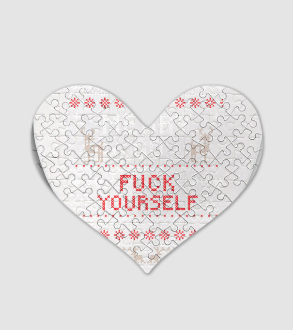 Merry go fuck yourself model alb pe tricou