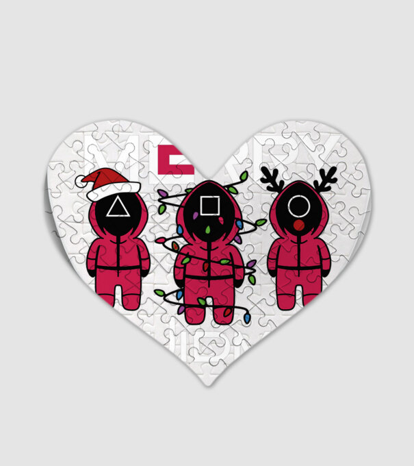 Merry squidmas model alb pe tricou