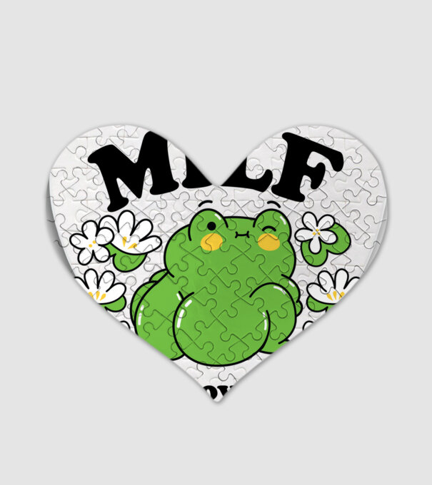 MILF man i love frogs model alb pe tricou