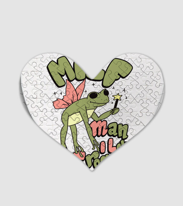 MILF man i love frogs model alb pe tricou