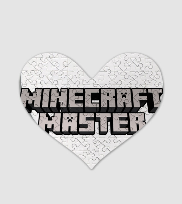 Minecraft Master model alb pe tricou