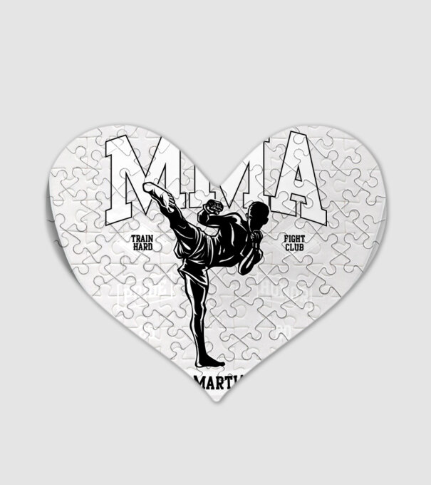 MMA model alb pe tricou