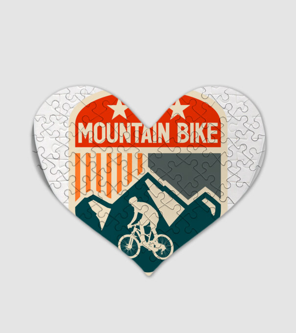 Mountain Bike model alb pe tricou