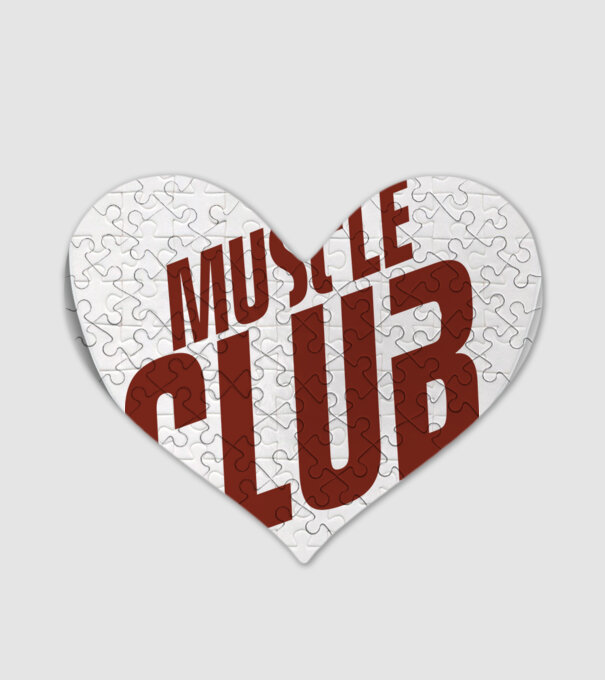 Muscle Club model alb pe tricou