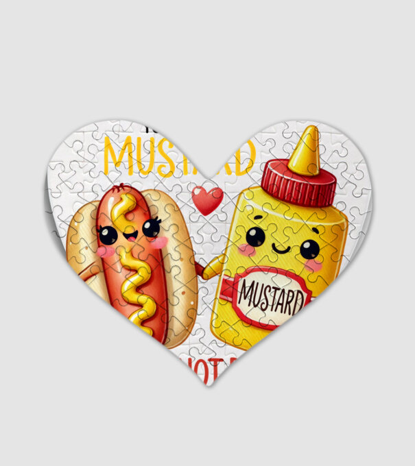Mustard to my Hot Dog model alb pe tricou