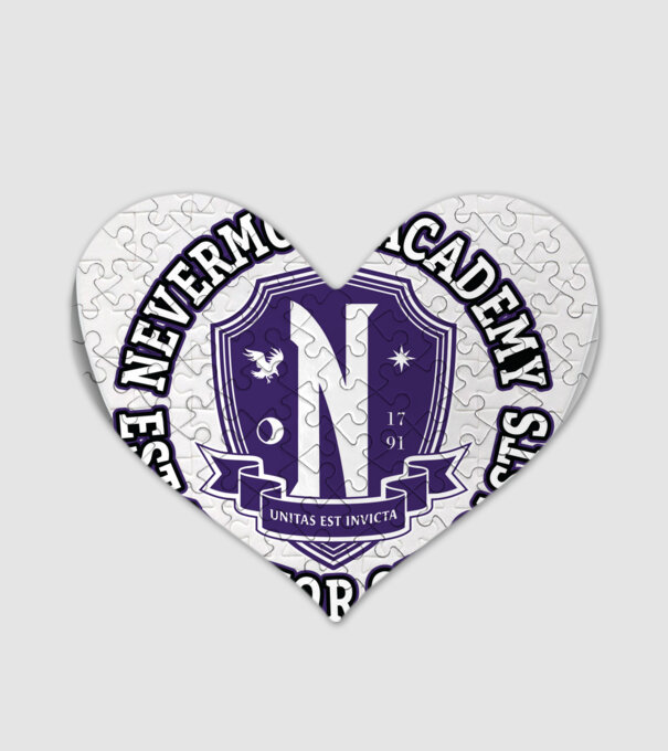 Nevermore academy model alb pe tricou
