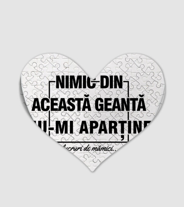 Nimic din această geantă nu-mi aparține. lucruri de mămici... model alb pe tricou