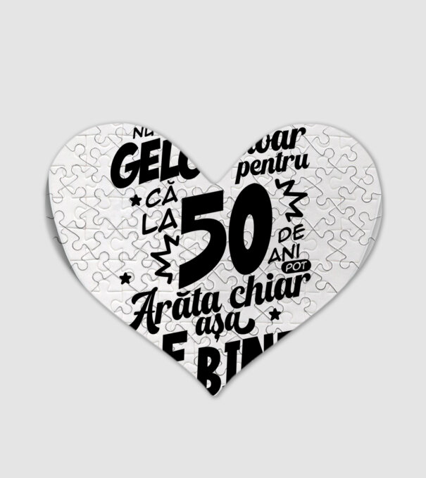 NU FI GELOS DOAR PENTRU CĂ LA 50 DE ANI model alb pe tricou