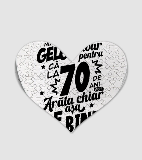 NU FI GELOS DOAR PENTRU CĂ LA 70 DE ANI model alb pe tricou