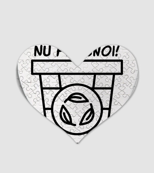 Nu fi gunoi model alb pe tricou