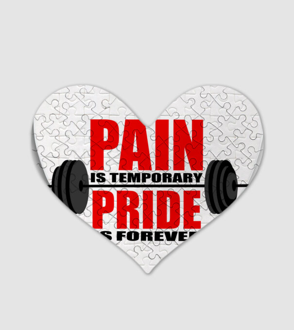 Pain is temporary model alb pe tricou