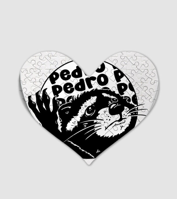 Pedro circle model alb pe tricou